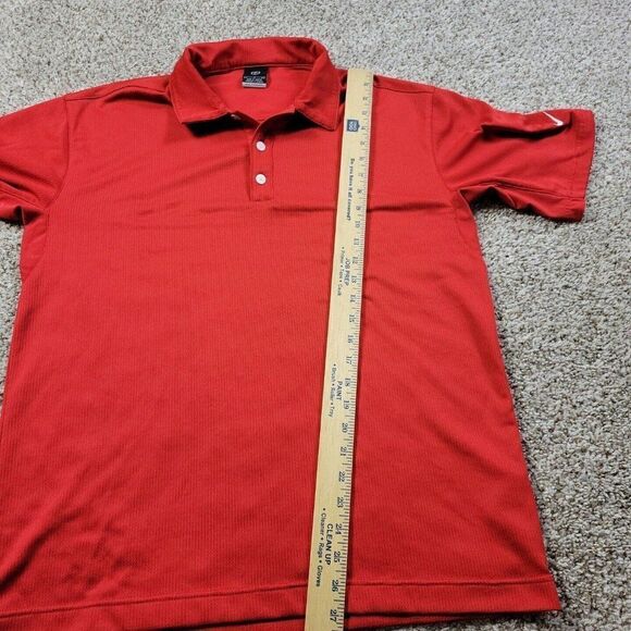 Nike Golf Polo Shirt Mens Large Red W Logo Short Sleeve Sphere Dry - Picture 6 of 8